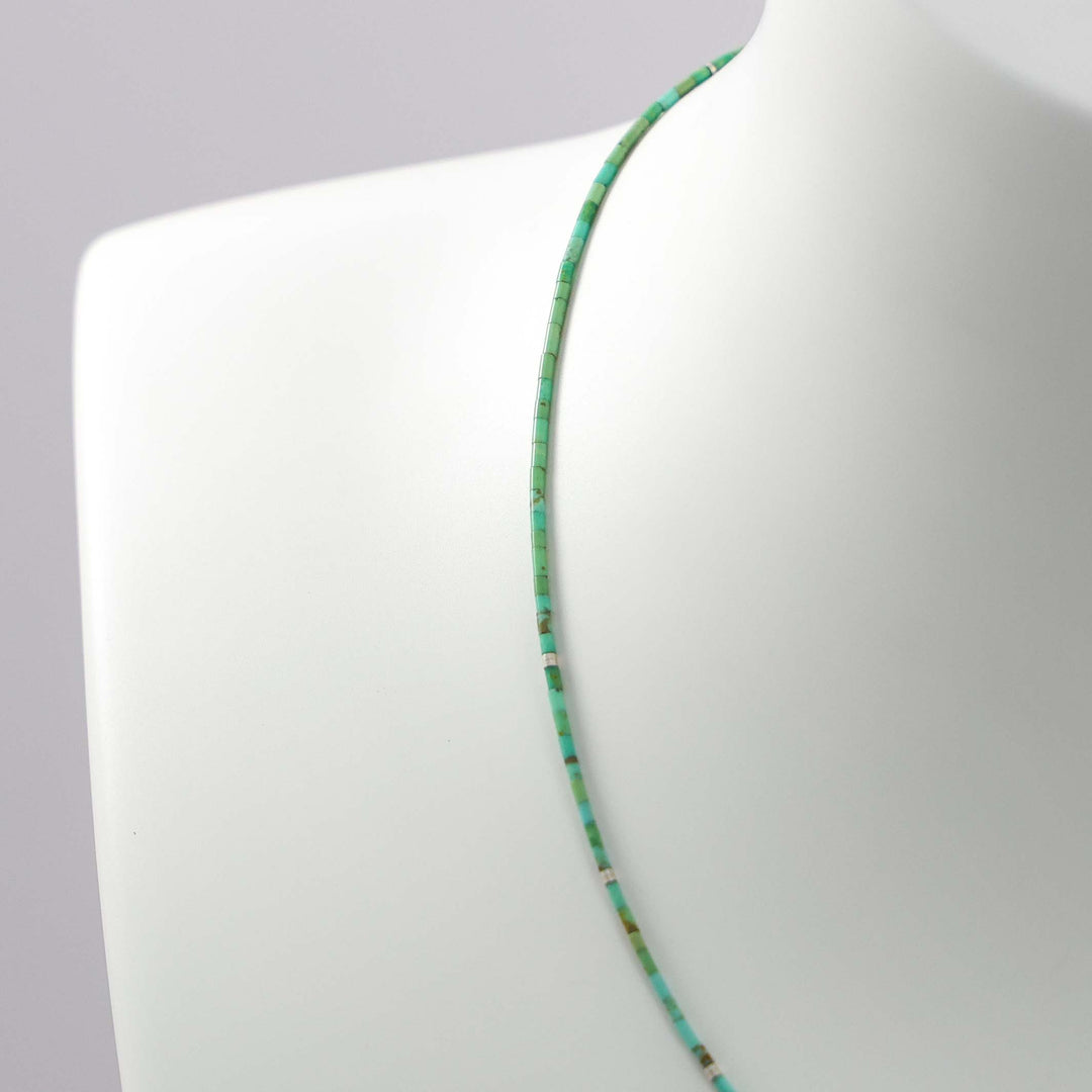 Kingman Turquoise Heishi Necklace