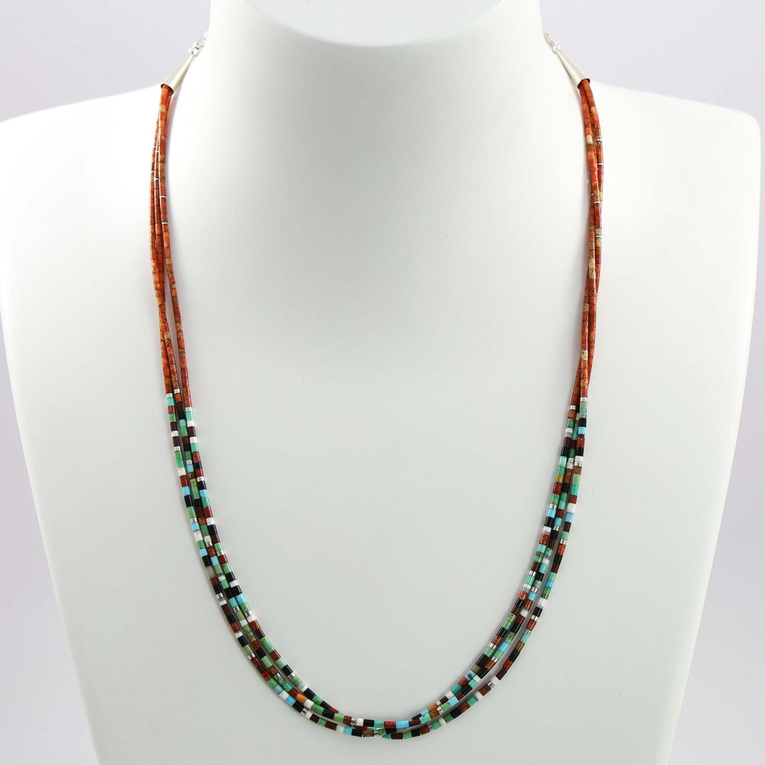 Multi-Stone Heishi Necklace