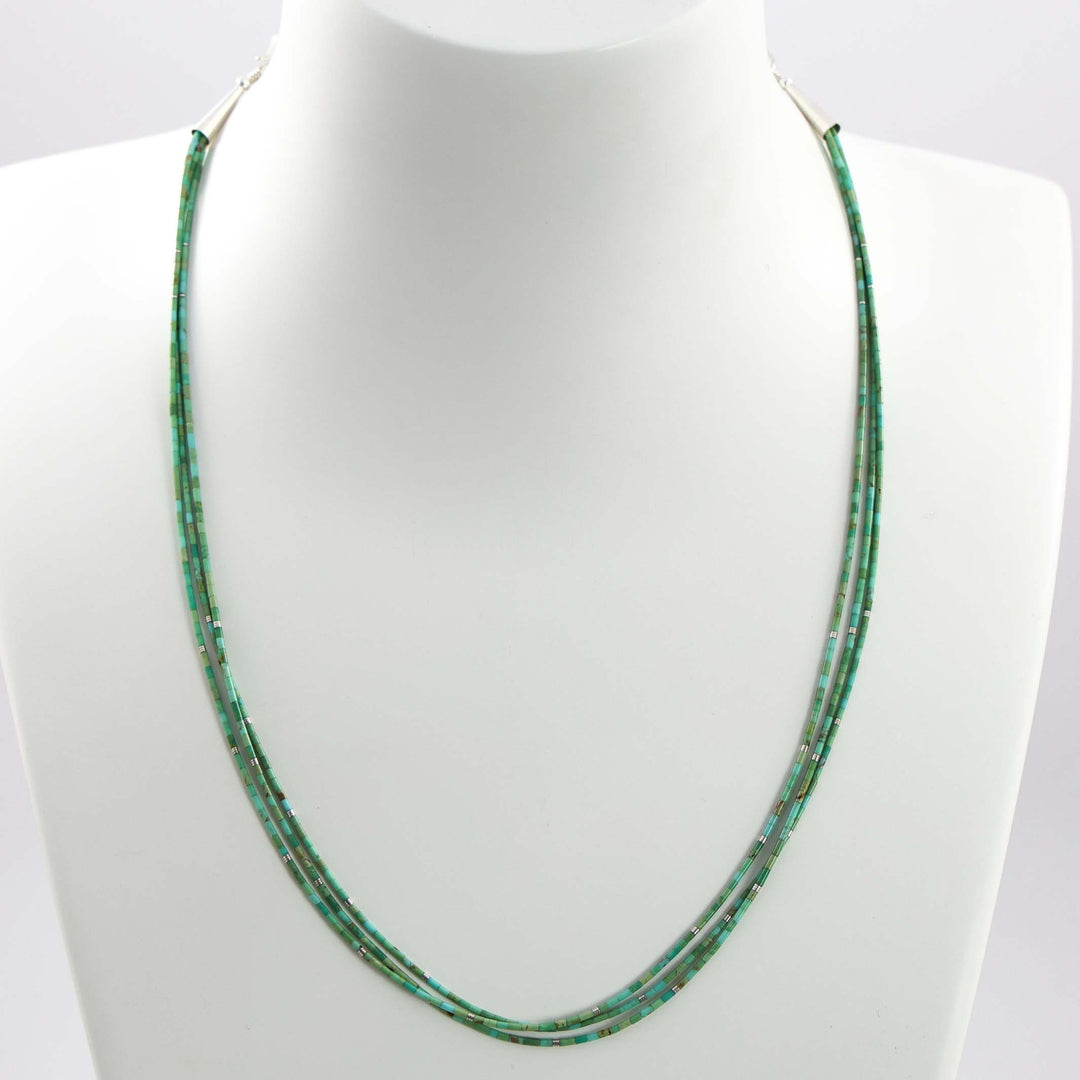 Kingman Turquoise Heishi Necklace