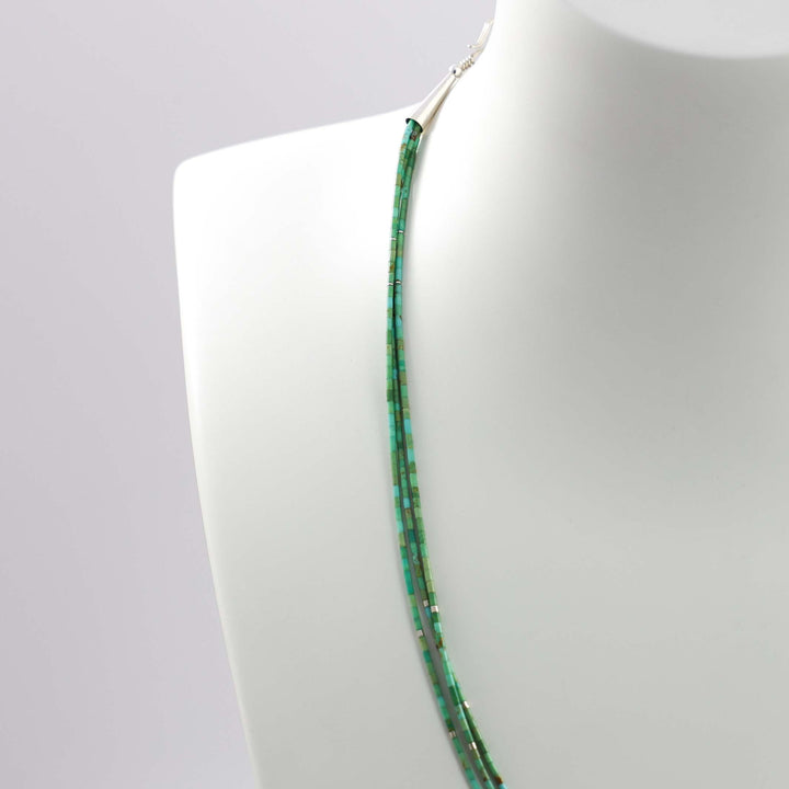 Kingman Turquoise Heishi Necklace