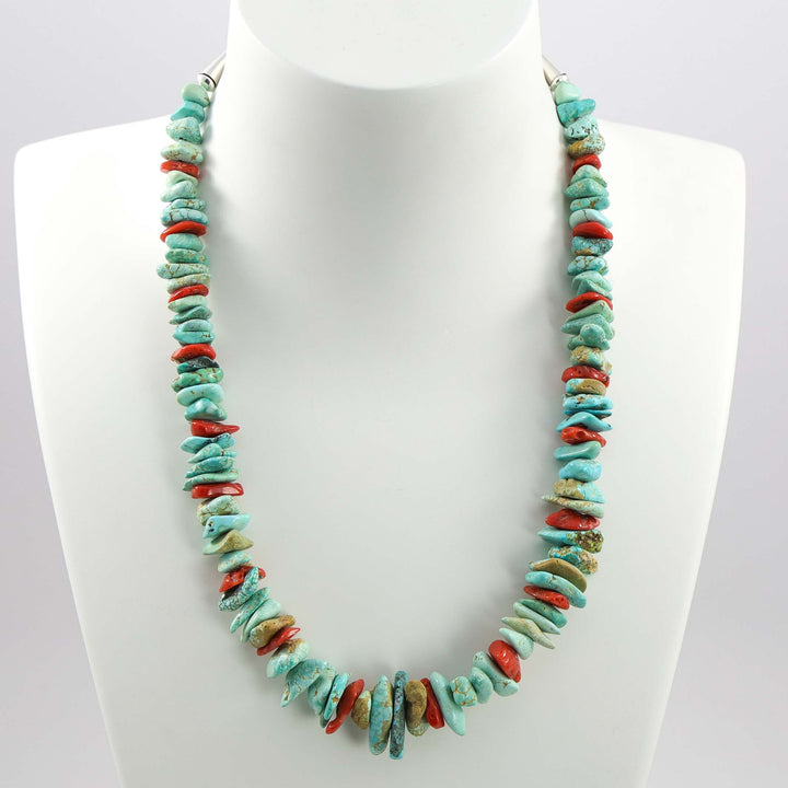 Turquoise and Coral Necklace