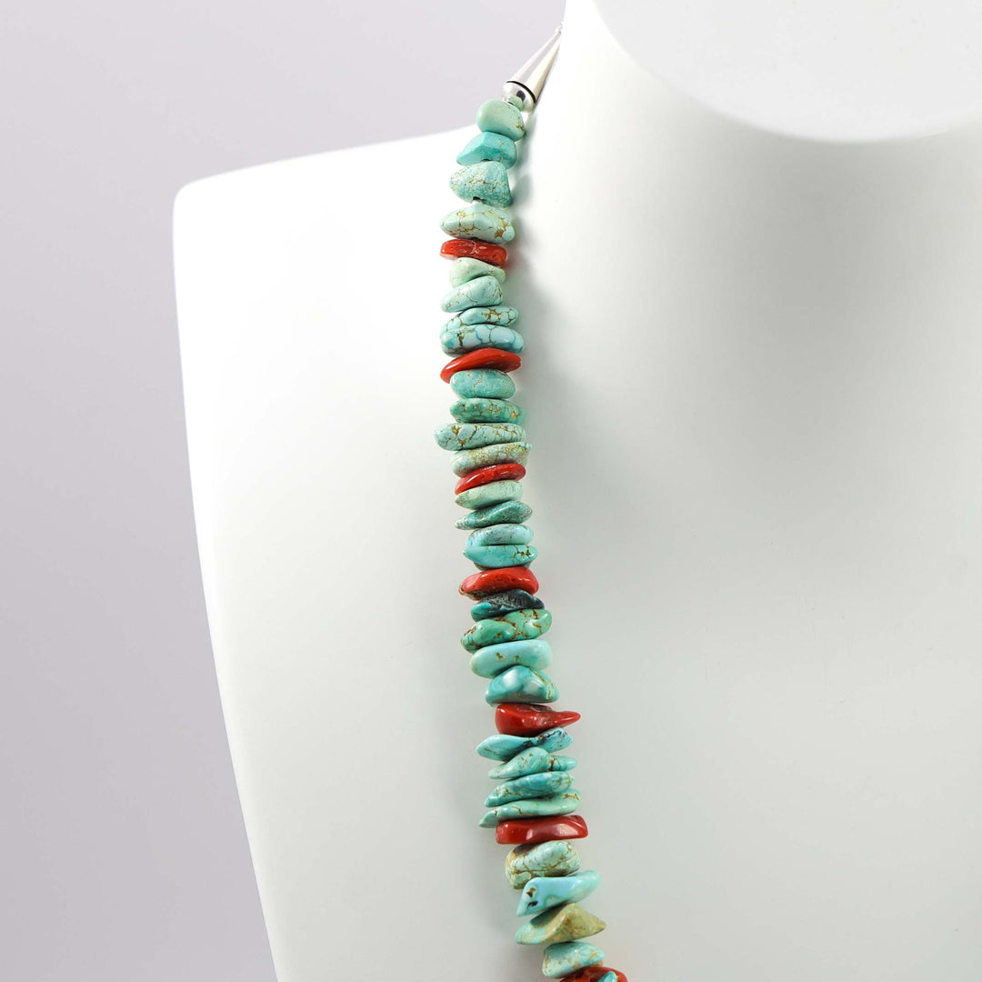 Turquoise and Coral Necklace