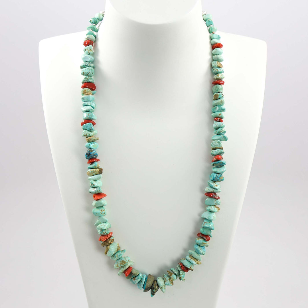 Turquoise and Coral Necklace