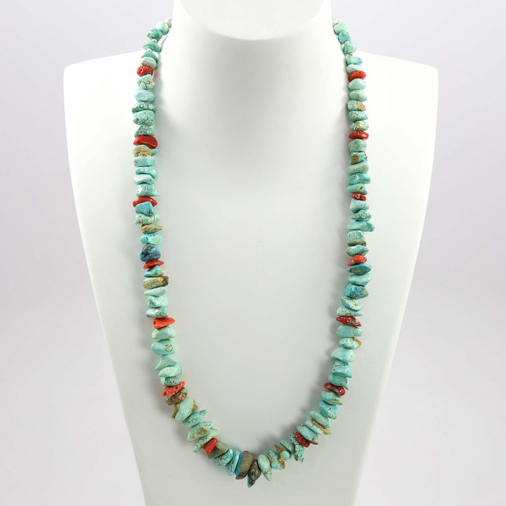 Turquoise and Coral Necklace
