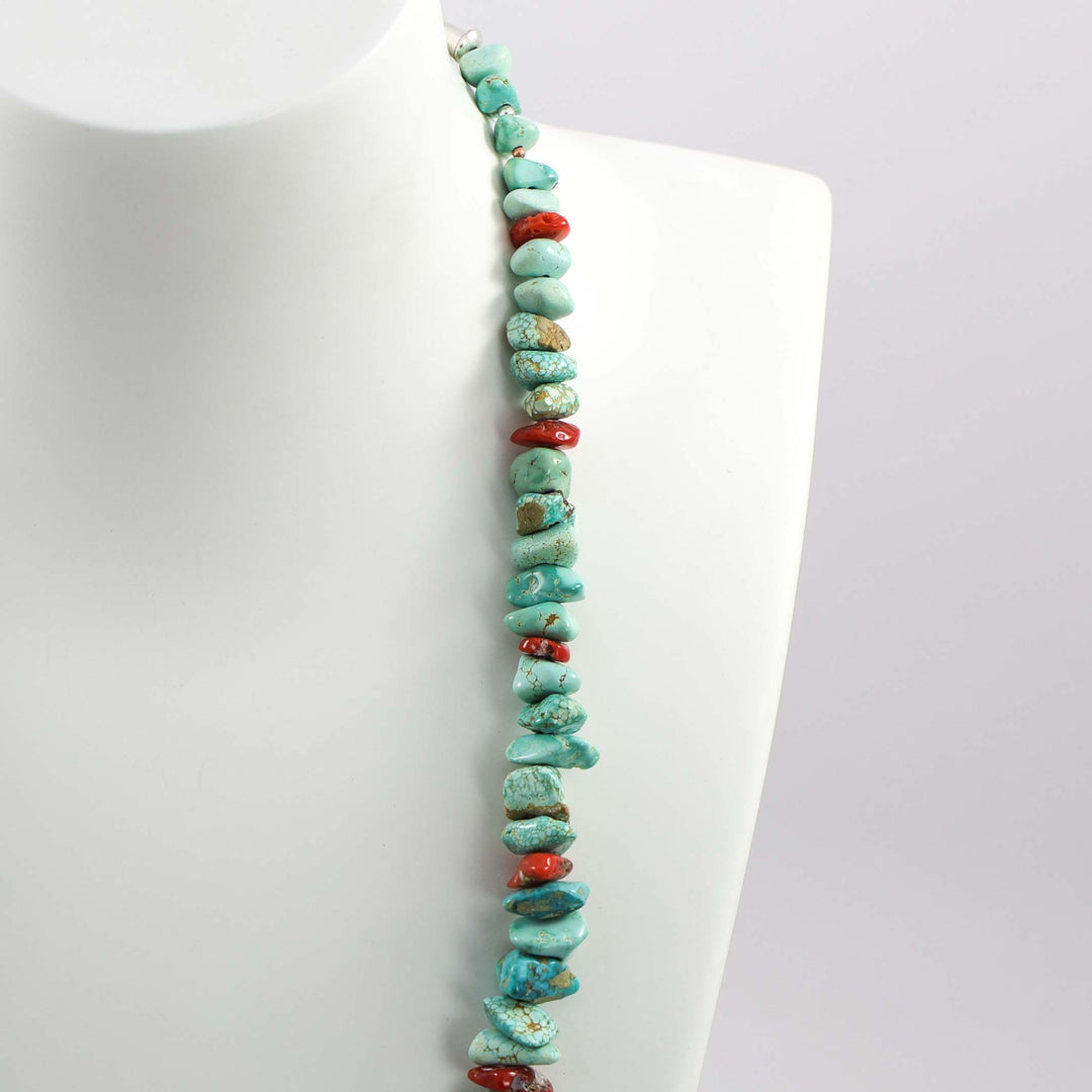 Turquoise and Coral Necklace