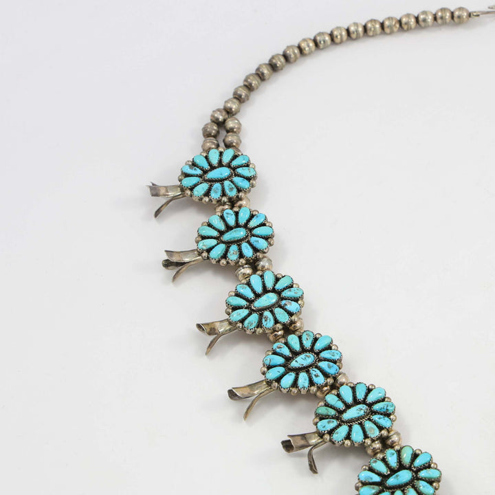 1980s Turquoise Squash Blossom