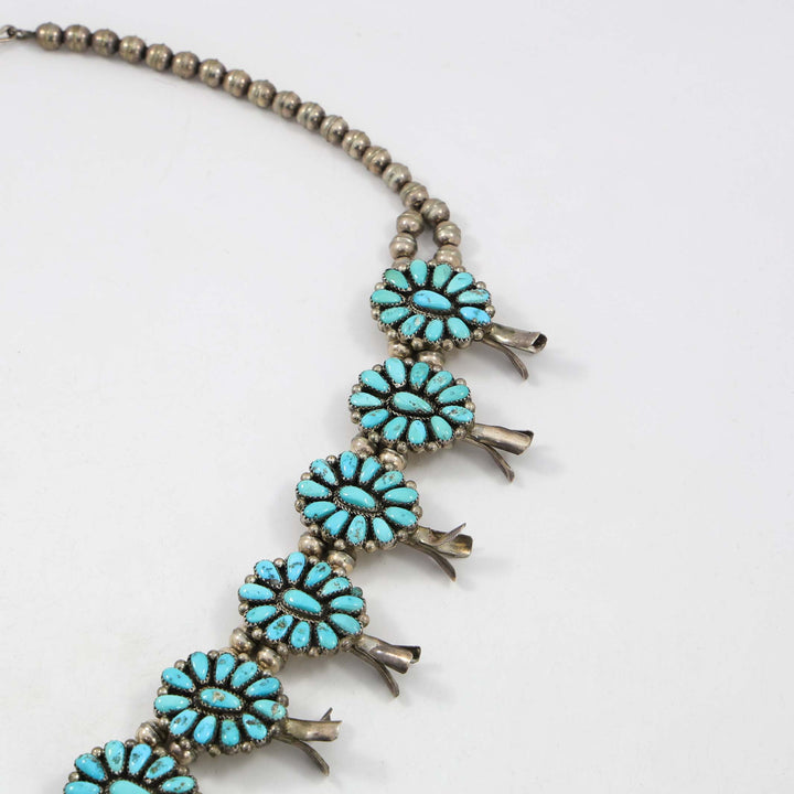 1980s Turquoise Squash Blossom