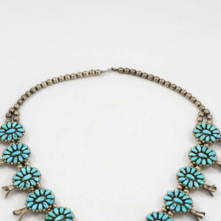 1980s Turquoise Squash Blossom
