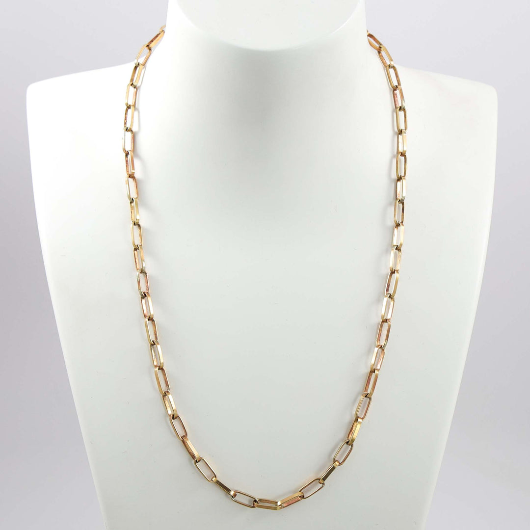 Brass Hopi Chain Necklace (16ga., 21”)