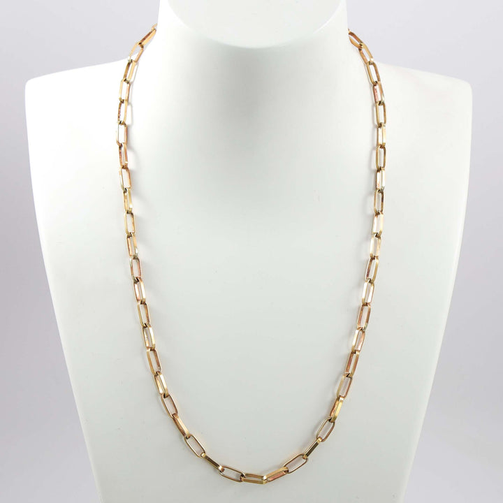 Brass Hopi Chain Necklace (16ga., 21”)