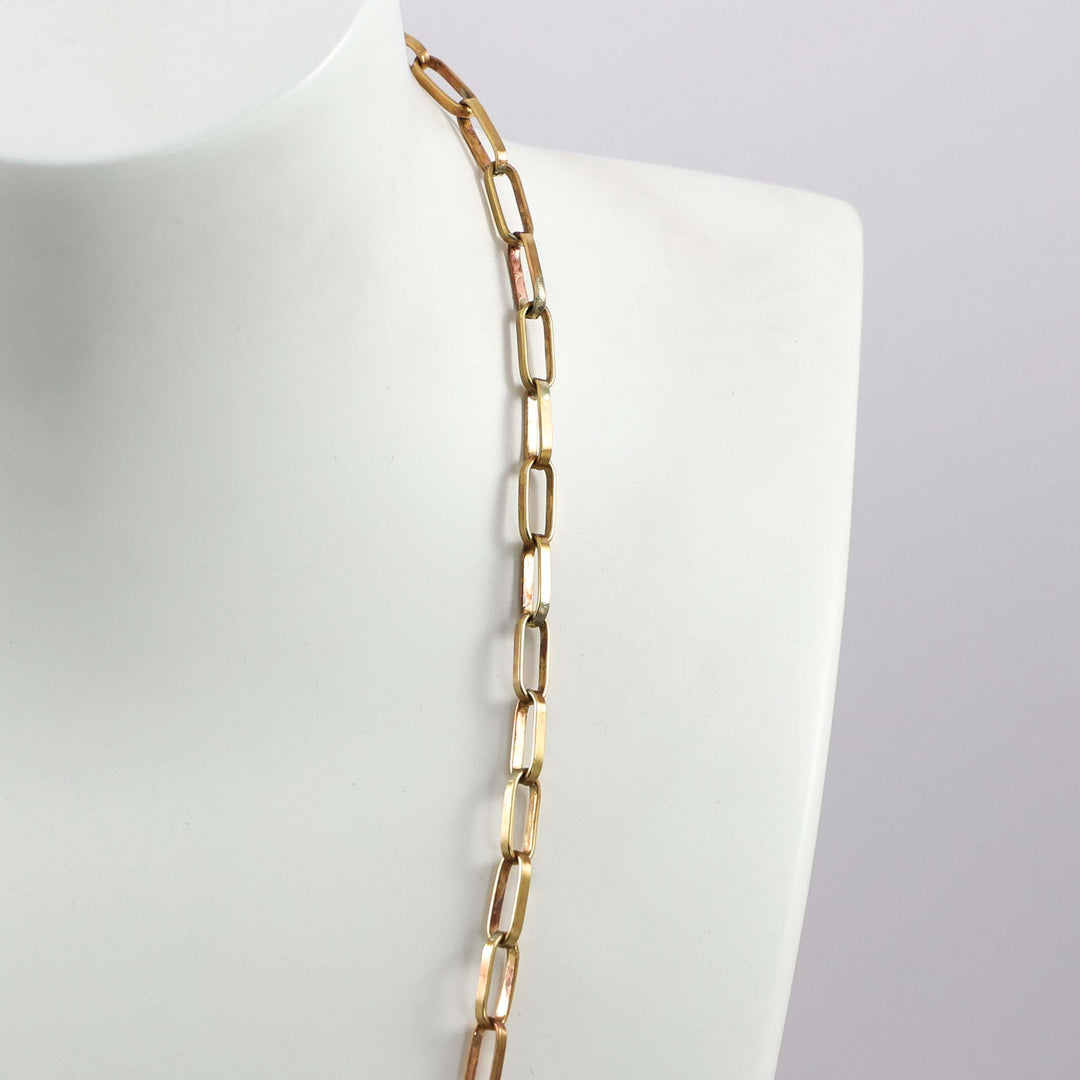 Brass Hopi Chain Necklace (16ga., 21”)