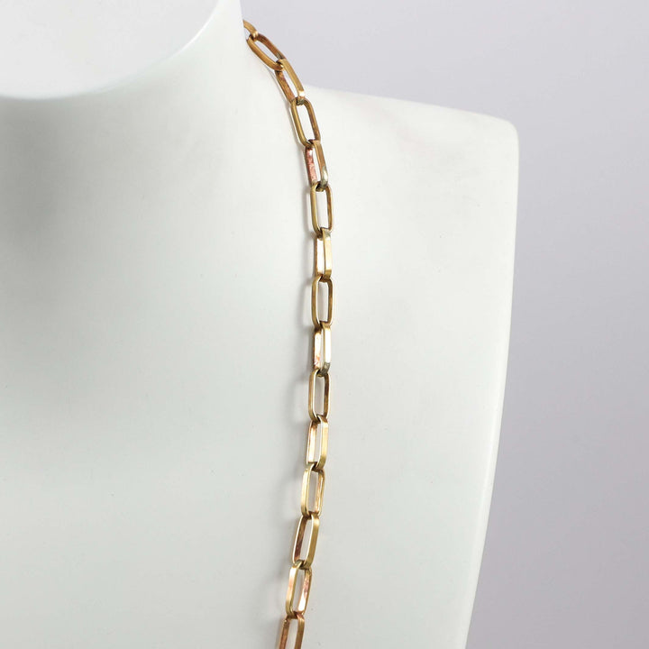 Brass Hopi Chain Necklace (16ga., 21”)