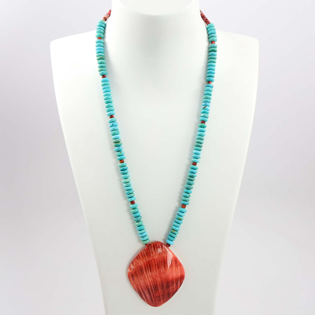 Turquoise and Shell Necklace