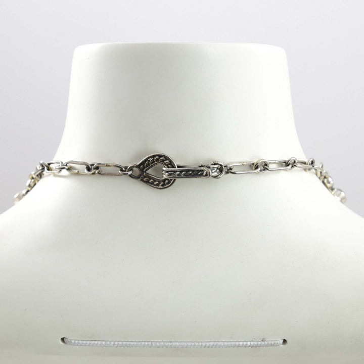 Abalone Shell Squash Blossom Necklace