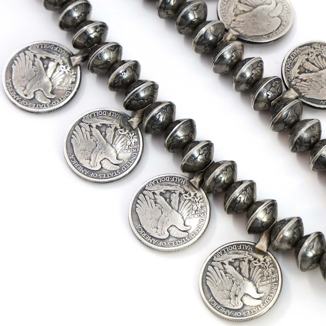 1950s Coin Squash Blossom Necklace