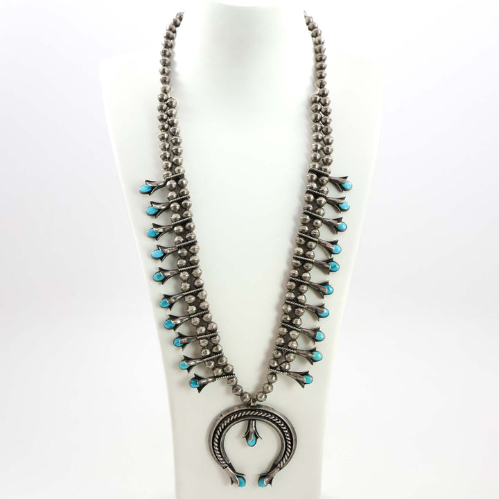 1940s Turquoise Squash Blossom