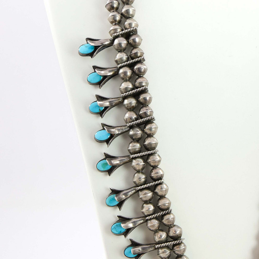 1940s Turquoise Squash Blossom