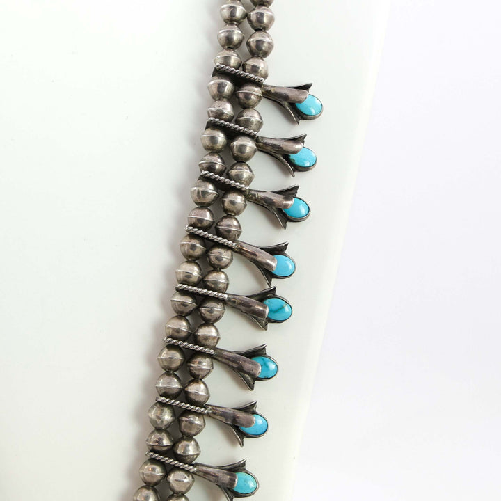 1940s Turquoise Squash Blossom