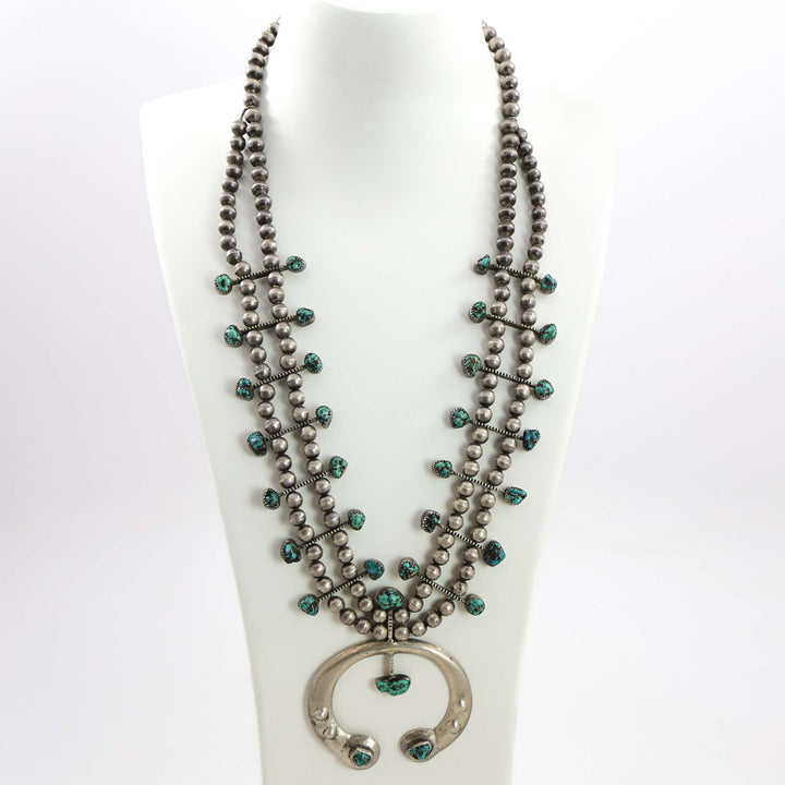 1950s Turquoise Squash Blossom Necklace