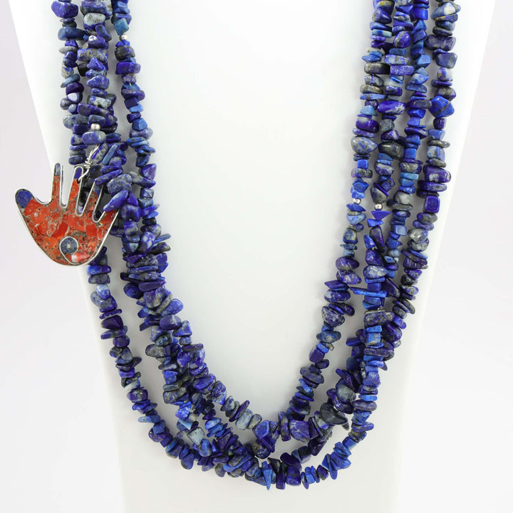 Lapis Healing Hand Necklace