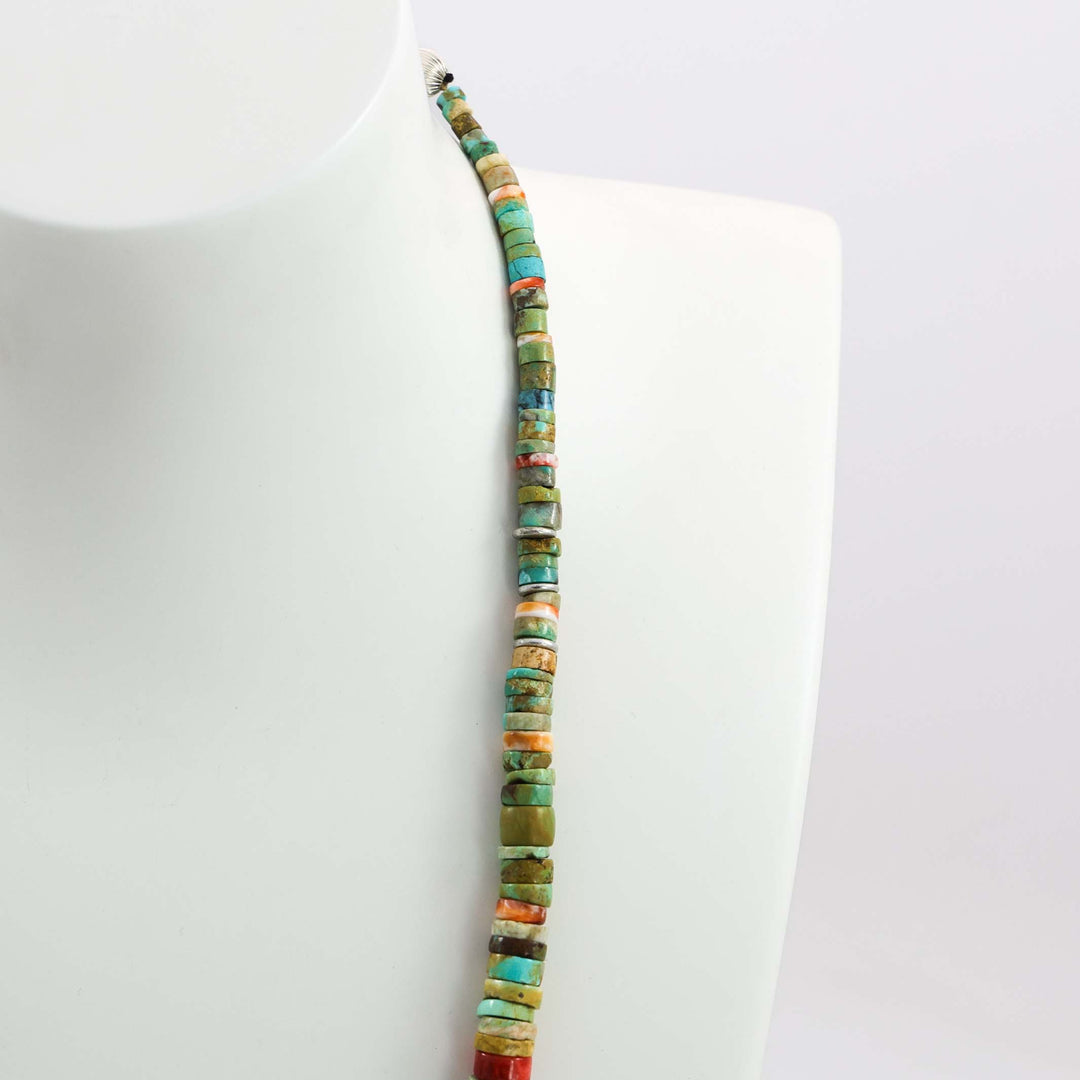 Turquoise and Spiny Oyster Necklace