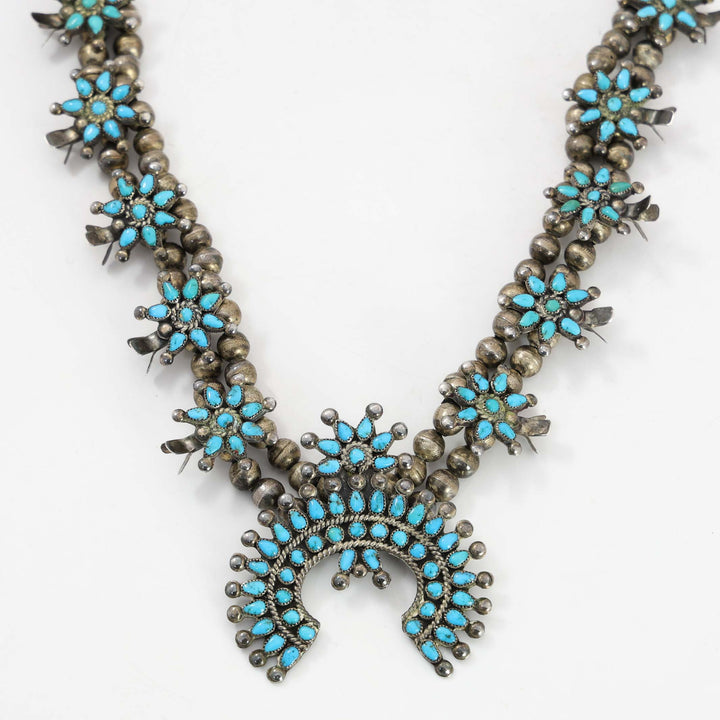 1930s Zuni Squash Blossom Necklace
