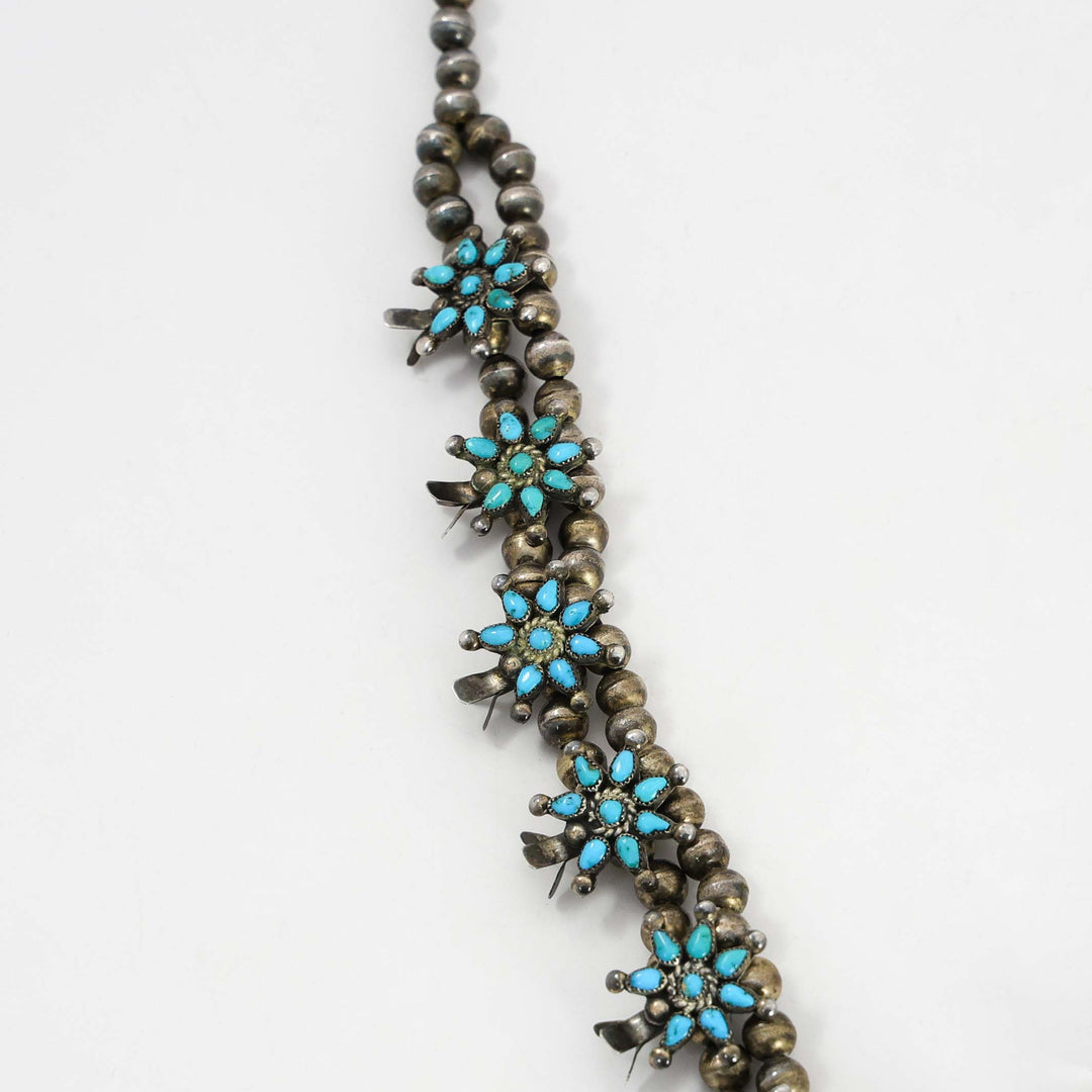 1930s Zuni Squash Blossom Necklace