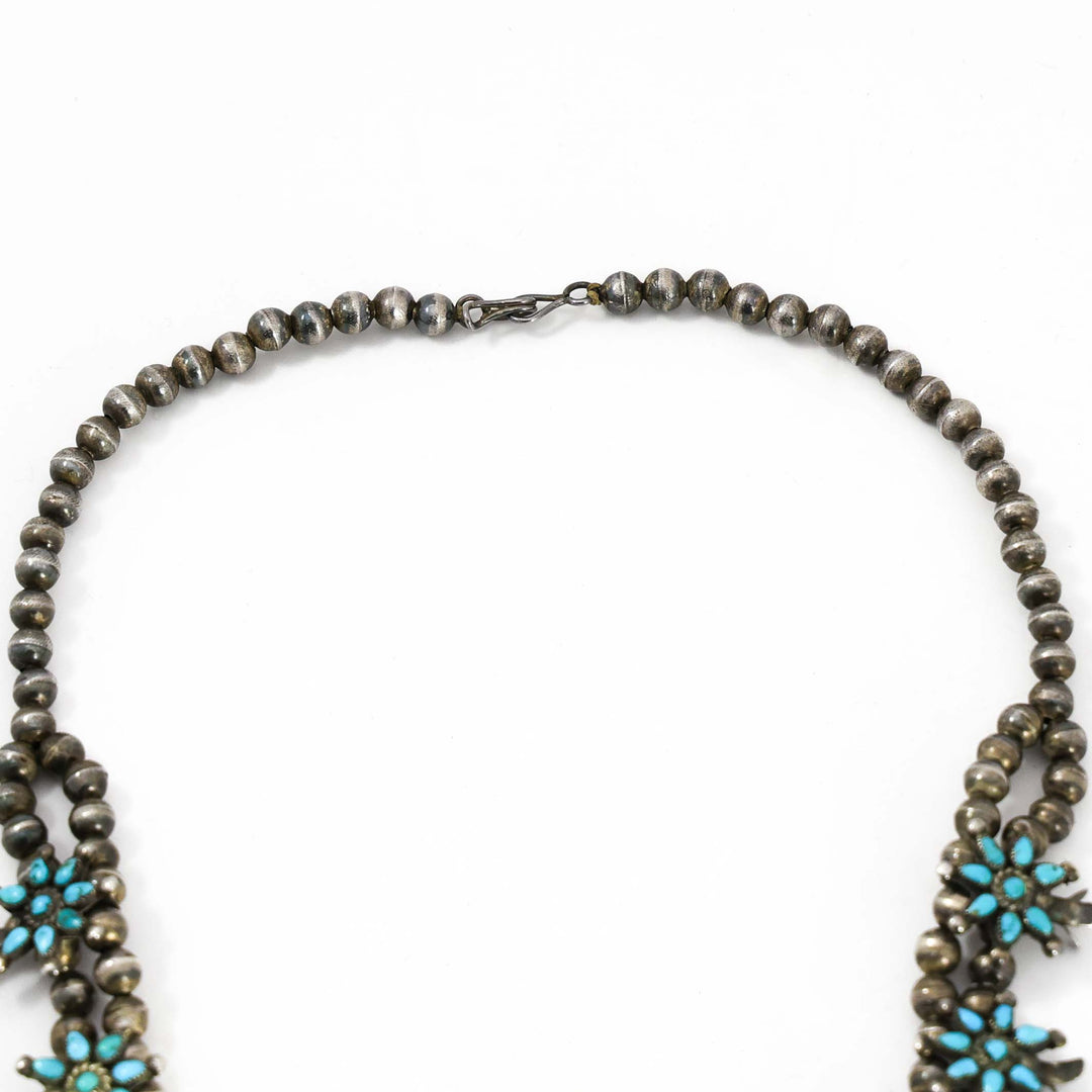 1930s Zuni Squash Blossom Necklace