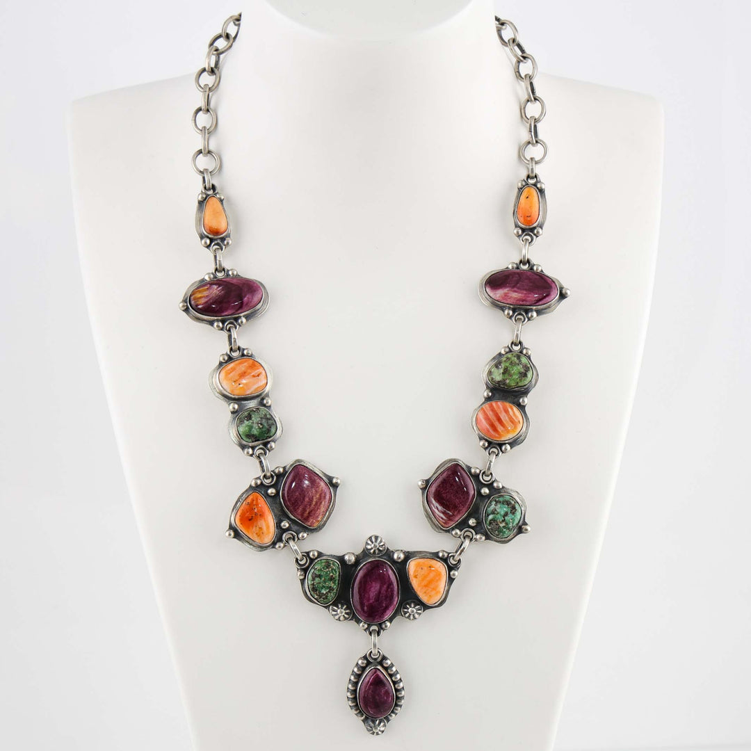 Turquoise and Spiny Oyster Necklace