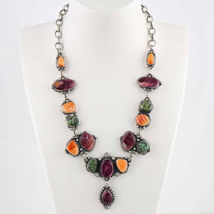 Turquoise and Spiny Oyster Necklace