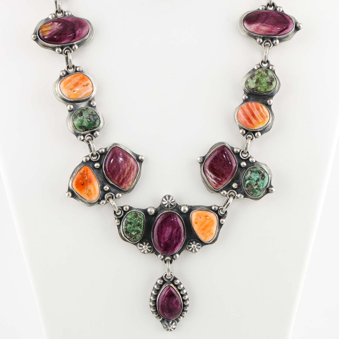 Turquoise and Spiny Oyster Necklace