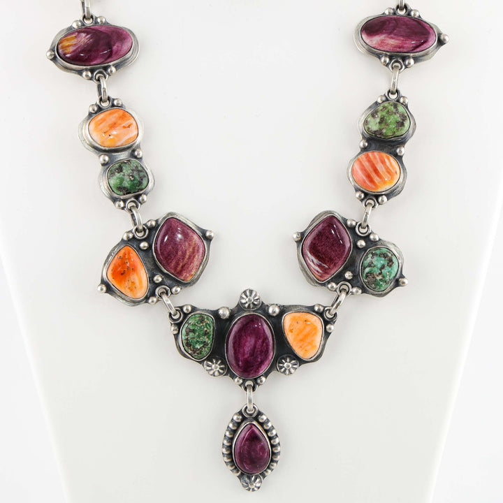 Turquoise and Spiny Oyster Necklace