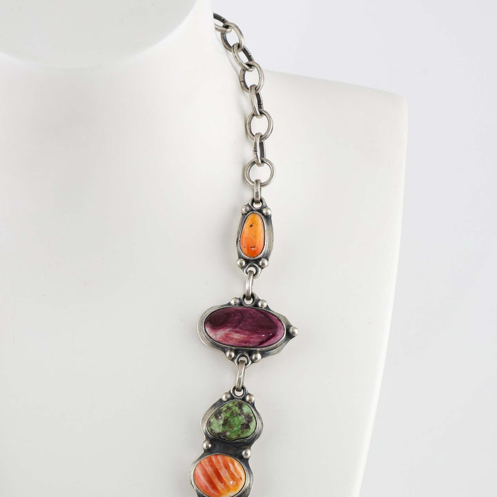 Turquoise and Spiny Oyster Necklace