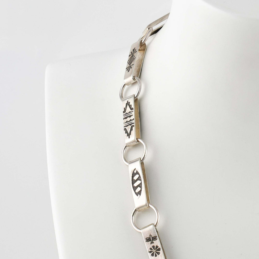 Stamped Silver Chain