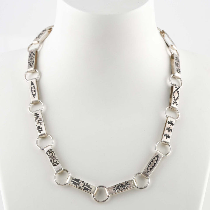 Stamped Silver Chain