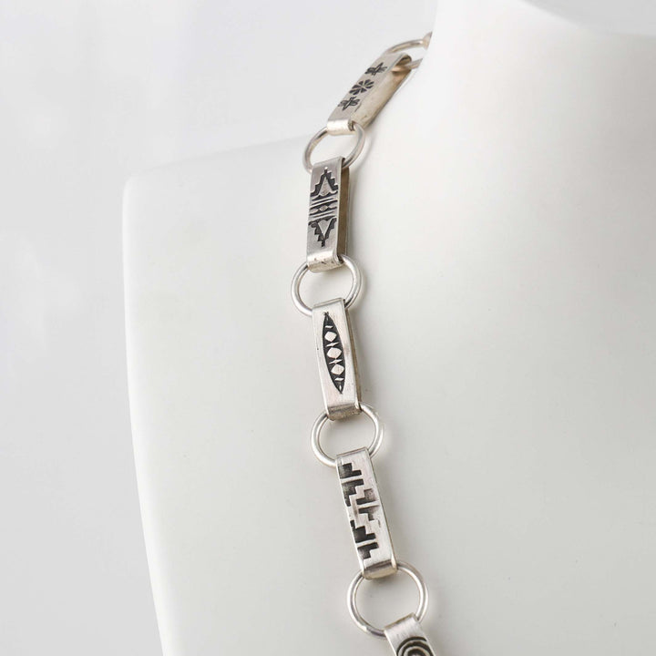 Stamped Silver Chain