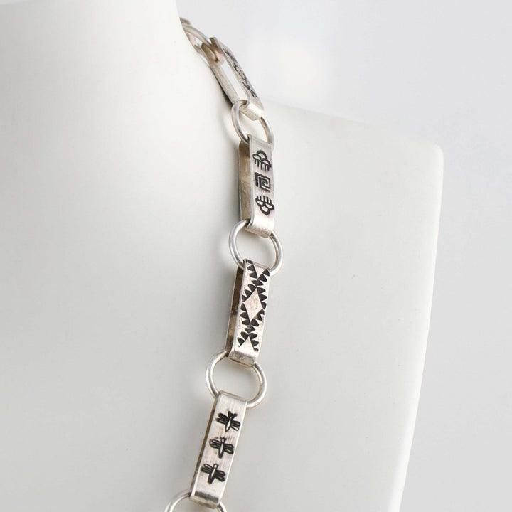 Stamped Silver Chain