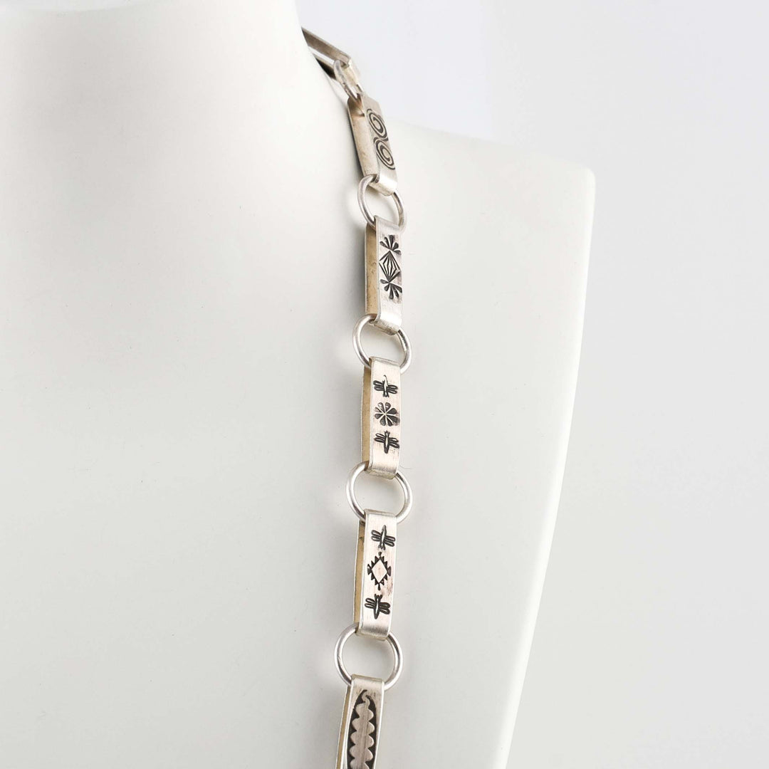 Stamped Silver Chain