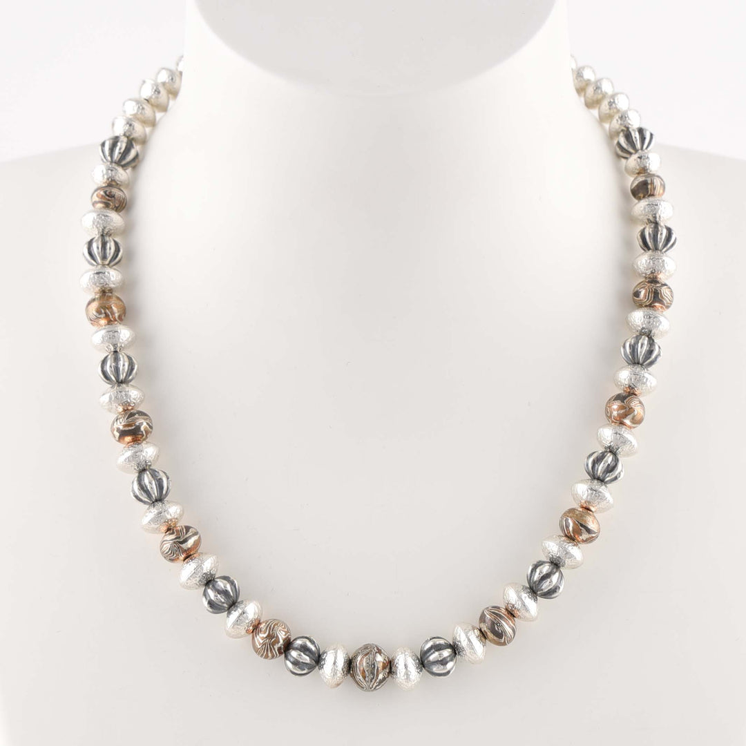 Mokume Bead Necklace