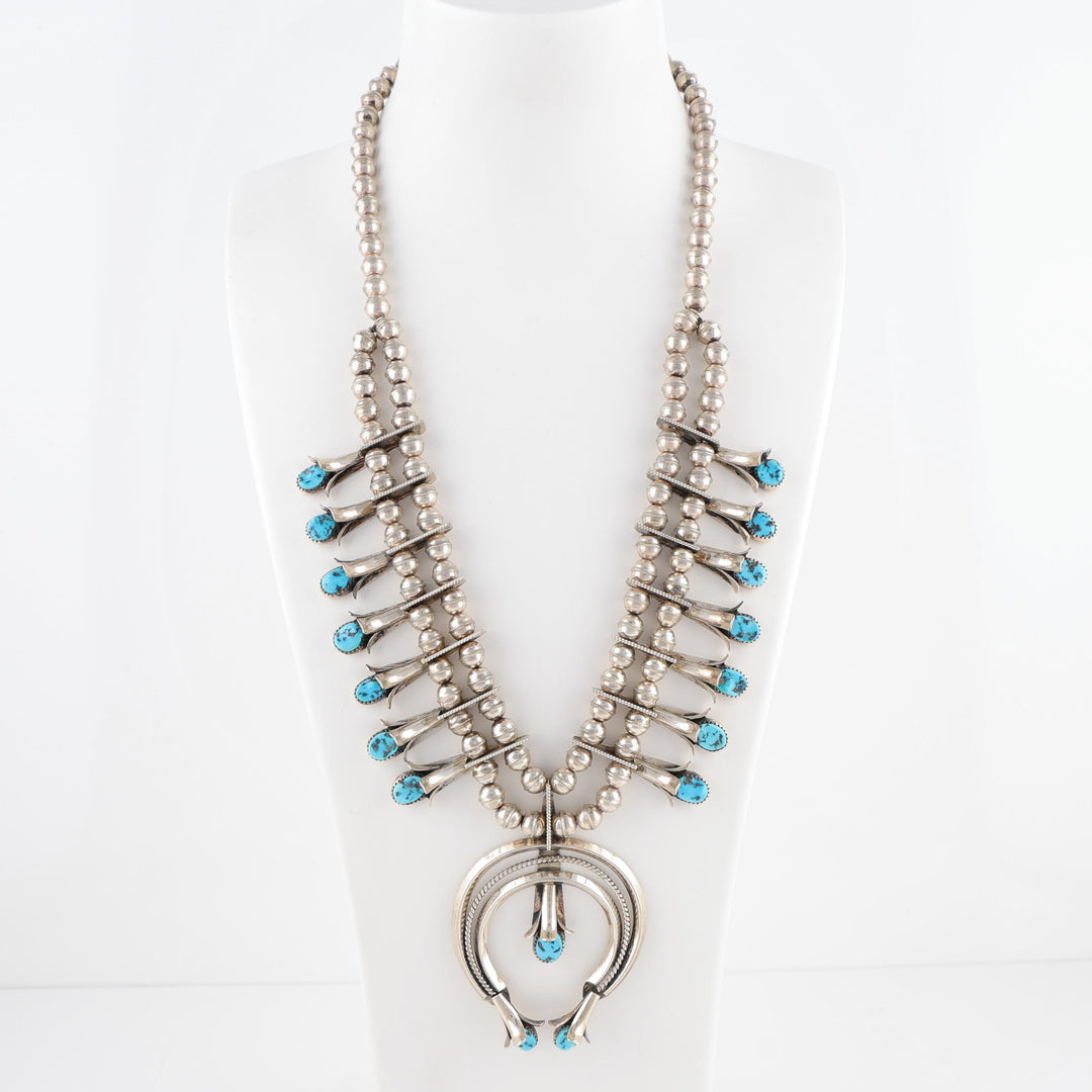 1970s Turquoise Squash Blossom