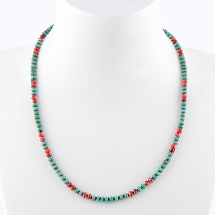 Turquoise and Spiny Oyster Necklace