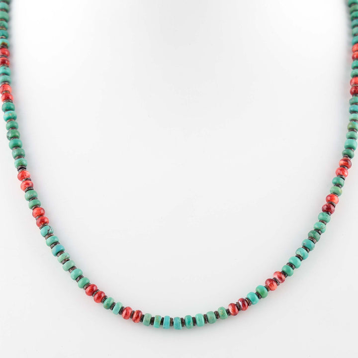 Turquoise and Spiny Oyster Necklace