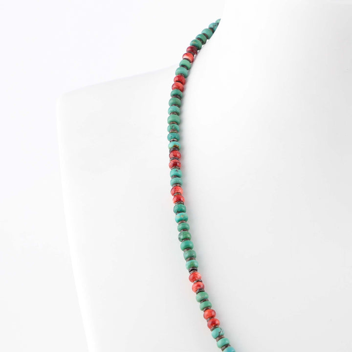 Turquoise and Spiny Oyster Necklace