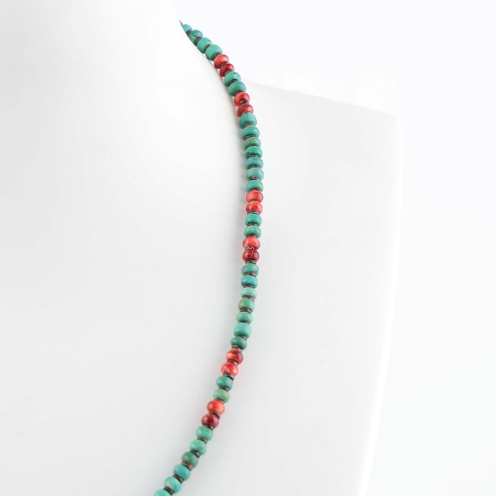 Turquoise and Spiny Oyster Necklace