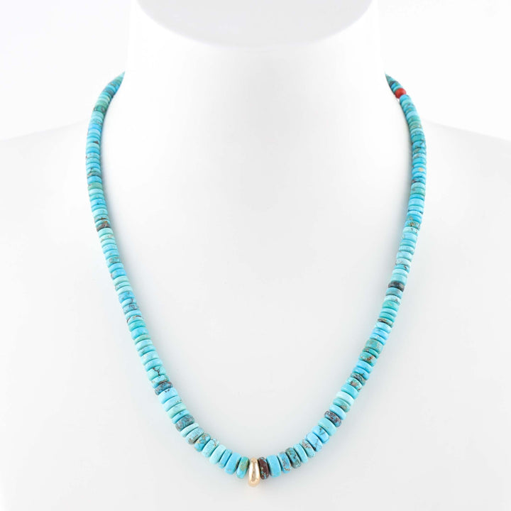 Bisbee Turquoise and Gold Necklace