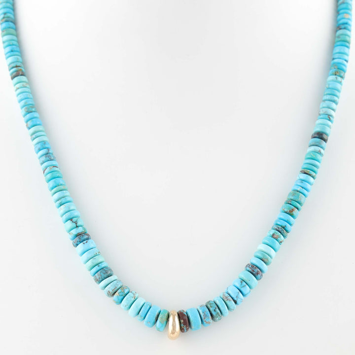 Bisbee Turquoise and Gold Necklace