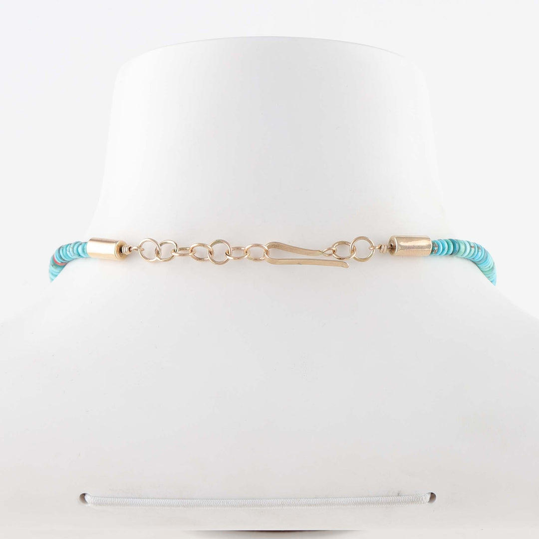 Bisbee Turquoise and Gold Necklace