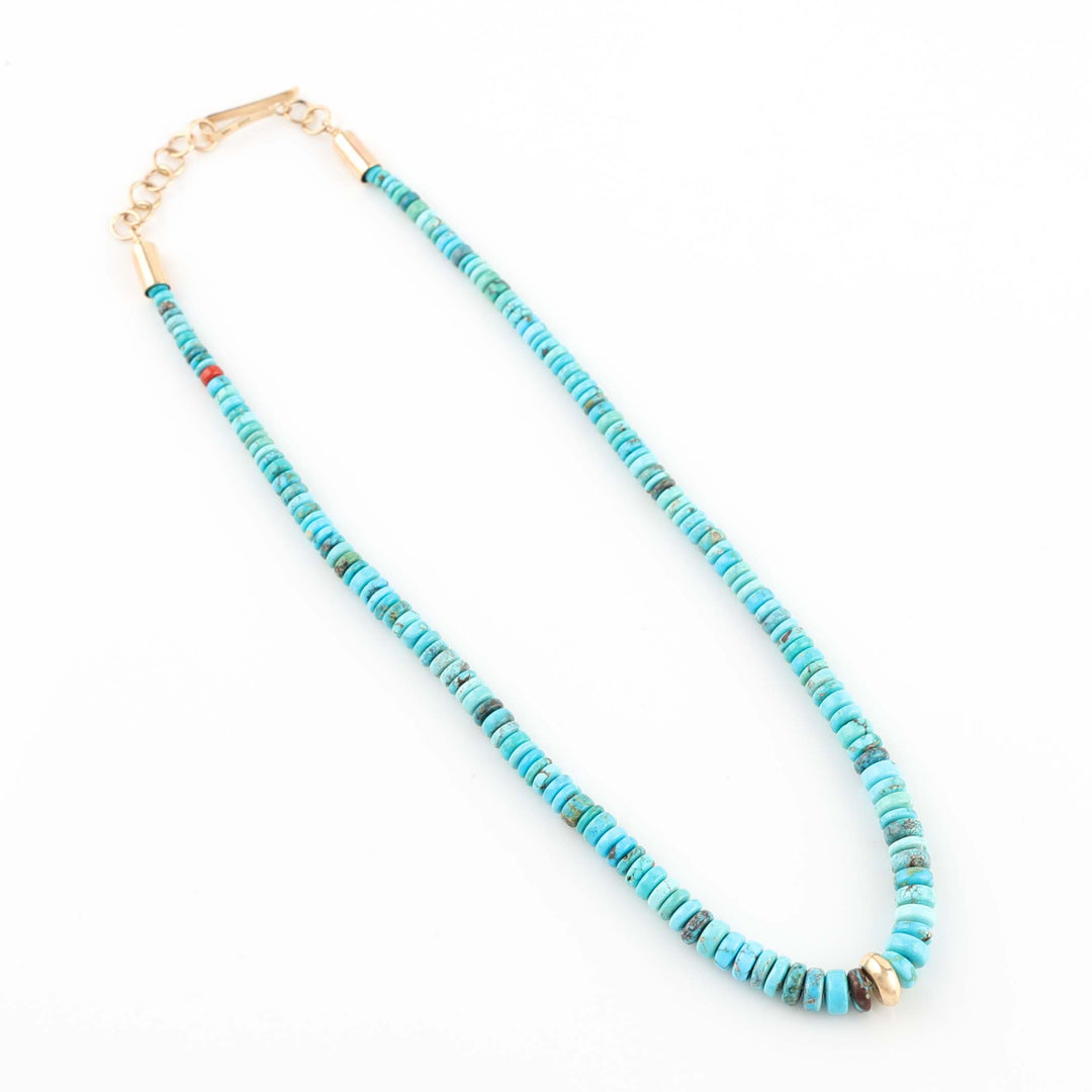 Bisbee Turquoise and Gold Necklace