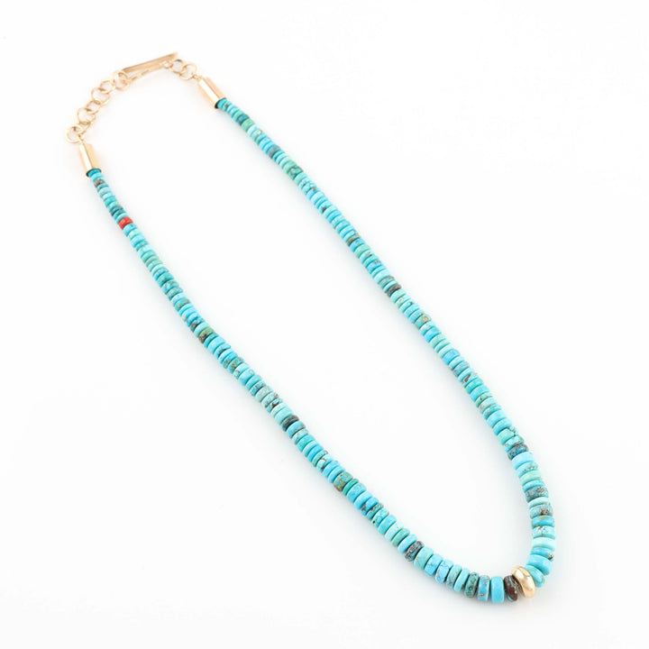 Bisbee Turquoise and Gold Necklace