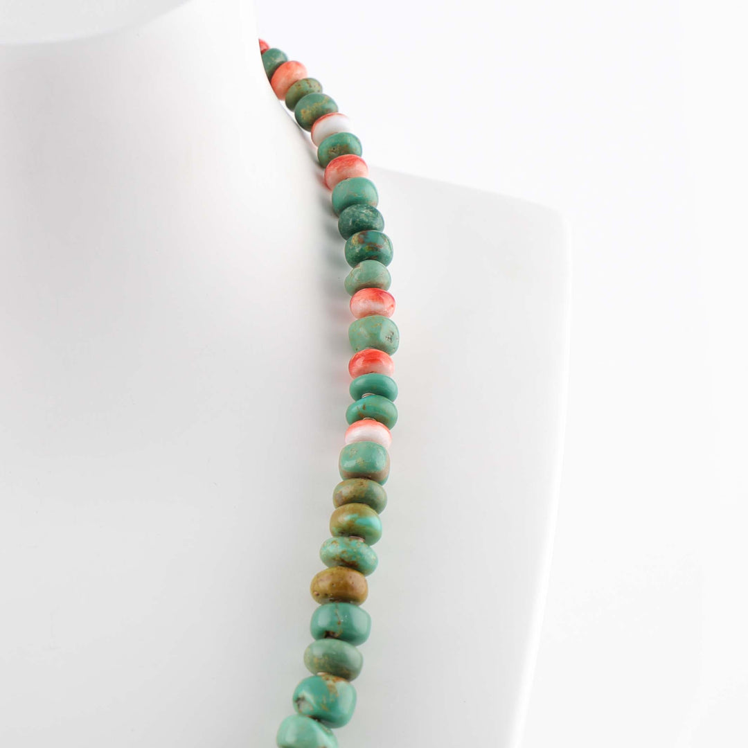 Turquoise and Spiny Oyster Necklace